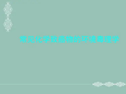 常见化学致癌物的环境毒理学