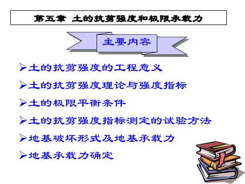 土的抗剪强度和极限承载力课件