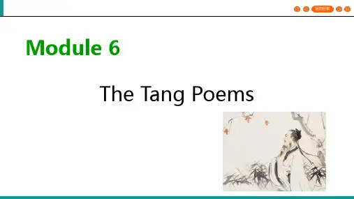 外研版选修8Module6TheTangPoemsSectionⅣWriting课件(1)