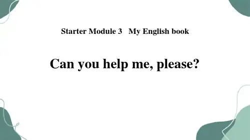 外研版七年级英语上册 (Can you help me,please)教学课件
