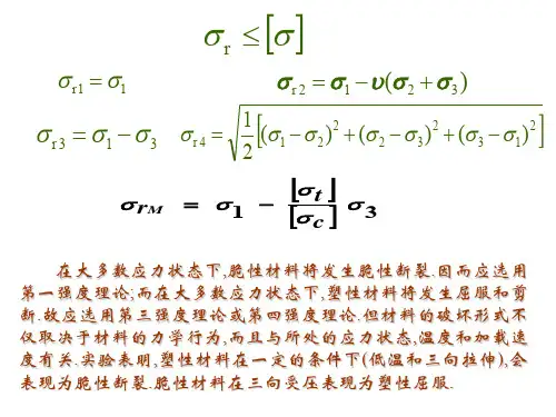 四个强度理论的相当应力表达式