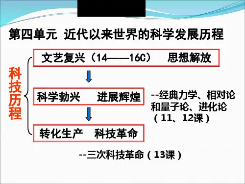 人教课标版  近代以来世界的科学发展历程优秀ppt课件3