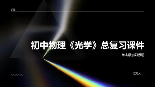 初中物理《光学》总复习 课件 