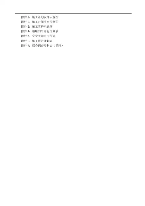 第七章：大机清筛施工各种图表