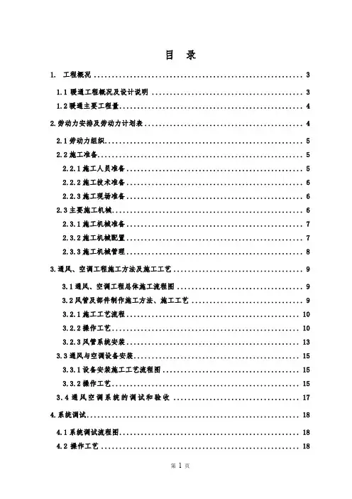 汽车卸煤沟暖通施工方案.