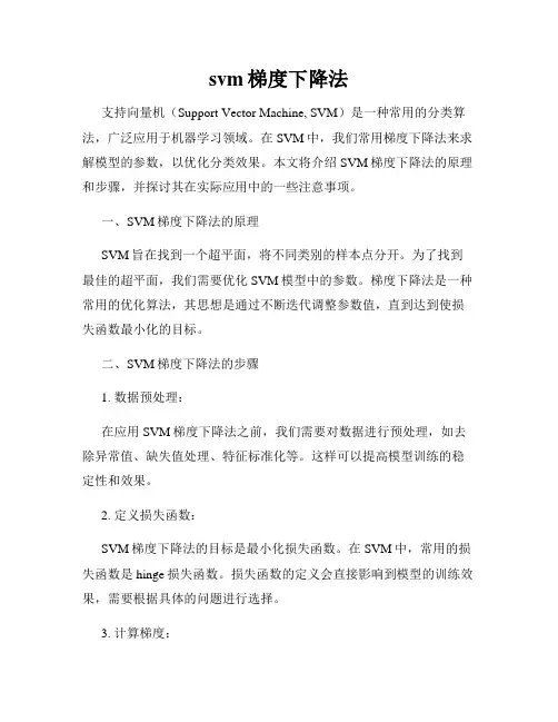 svm梯度下降法