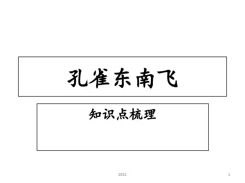 孔雀东南飞知识点总结PPT课件