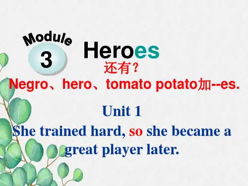 外研版九上U1 She trained hard, so she became56课件