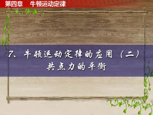 新人教版必修1共点力的平衡课件