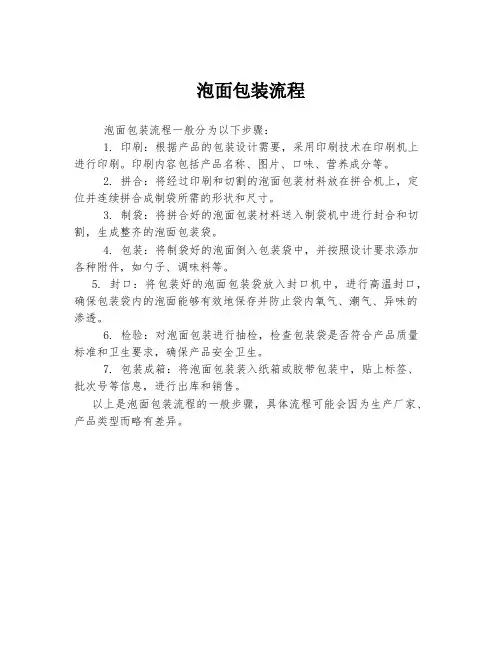 泡面包装流程