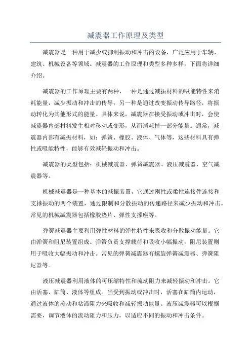 减震器工作原理及类型