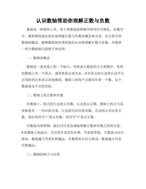 认识数轴帮助你理解正数与负数