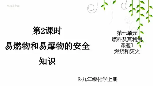 人教版化学九年级上册第2课时 易燃物和易爆物的安全知识课件