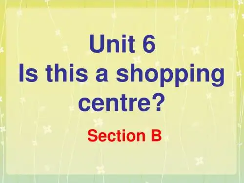 五年级下册英语课件-Unit 6 Is this a shopping centre Section B 2 _湘鲁版(共18张PPT)