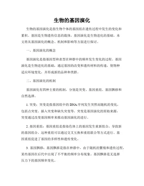生物的基因演化