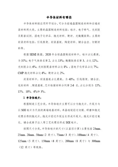 半导体材料有哪些