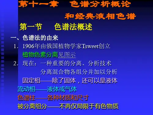 分析化学精品课-色谱分析概论