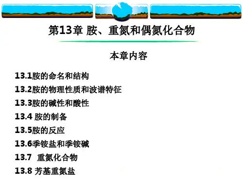 有机化学课件(浙江大学) 第13章 胺、重氮和偶氮化合物
