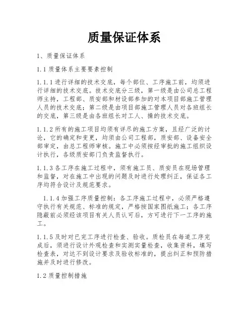 质量保证体系