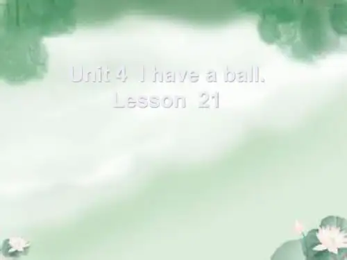 精通版三年级英语上册Unit 4 I have a ball Lesson 21 课件2