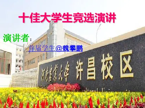 校园十佳大学生竞选ppt