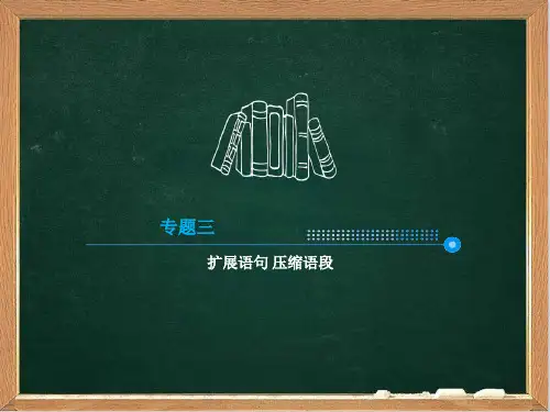 2019-2020年高中语文一轮复习 扩展语句 压缩语段课件(全国通用版)