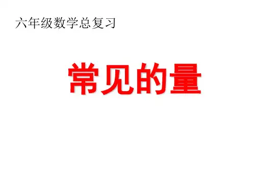 六年级下册数学课件-7.1.4 常见的量 ｜苏教版(共15张PPT)