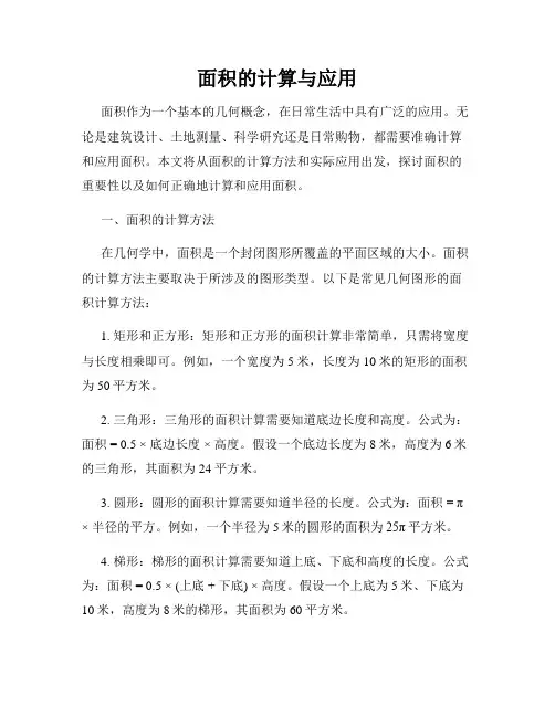 面积的计算与应用