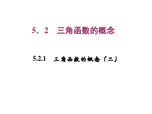 5.2.1  三角函数的概念(2)--新人教版高中数学第一册