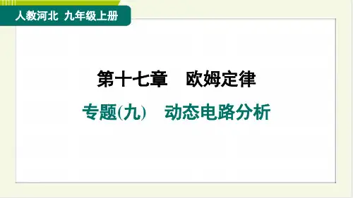 2024年人教版九年级上册物理期末复习专题(九)动态电路分析