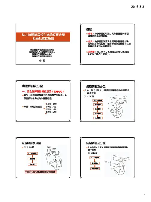 胎儿肺静脉异位引流的超声诊断及预后选择原则