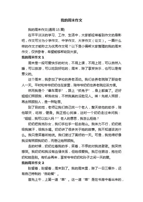 我的周末作文 2