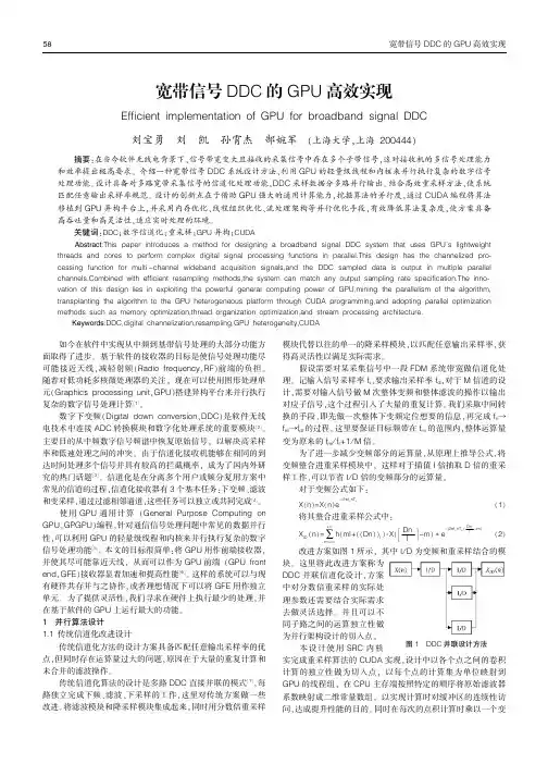 宽带信号DDC的GPU高效实现