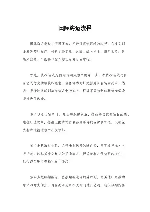 国际海运流程
