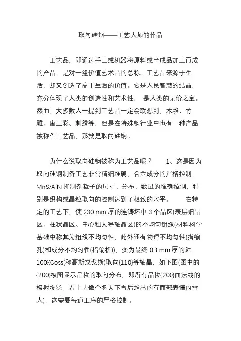取向硅钢工艺大师的作品