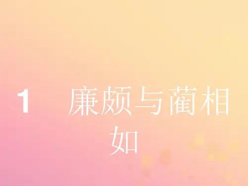 高中语文第1单元以国家利益为先1.1廉颇与蔺相如课件鲁人版选修史记选读