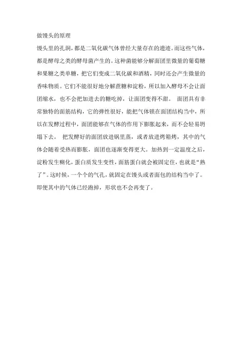 做馒头的原理