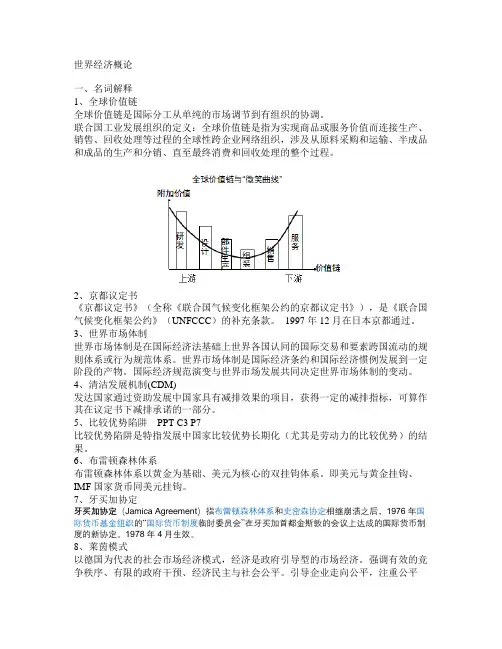 世界经济概论期末整理