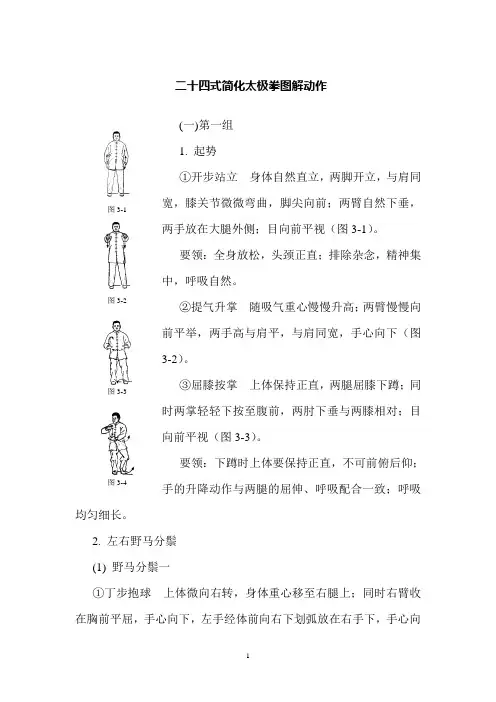 二十四式简化太极拳图解动作