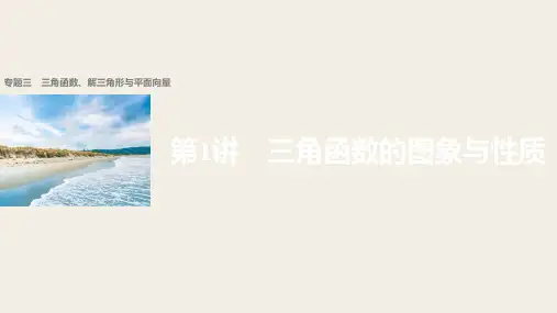 2018版高考数学理江苏专用大二轮总复习与增分策略配套课件：专题三 三角函数、解三角形与平面向量 第