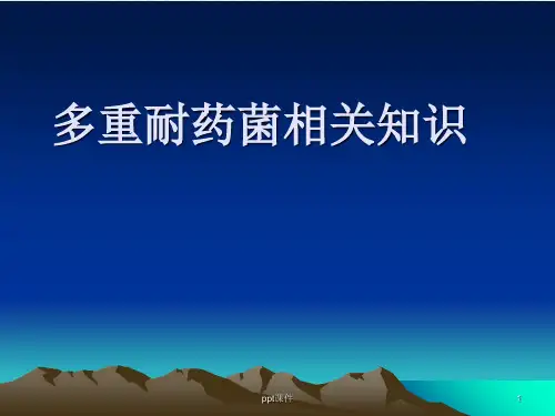 多重耐药菌课件  ppt课件