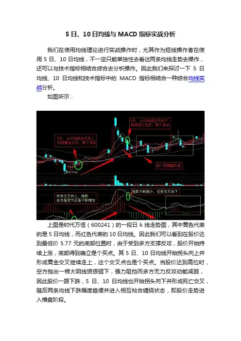 5日、10日均线与MACD指标实战分析