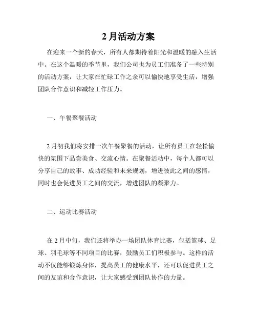 2月活动方案