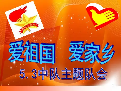 爱祖国爱家乡主题队会ppt课件