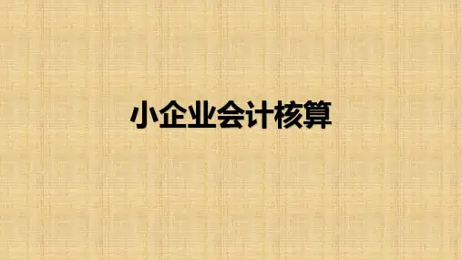 小企业会计PPT课件