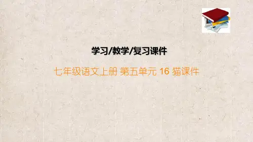 七年级语文上册 第五单元 16 猫课件