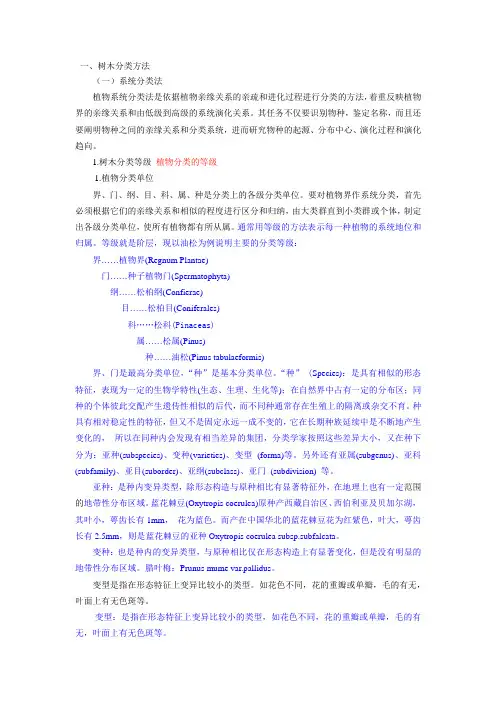树木分类方法