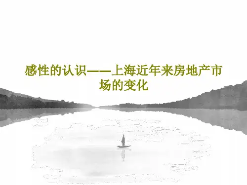 感性的认识――上海近年来房地产市场的变化共85页PPT