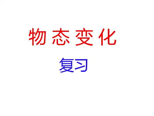 《物态变化》复习PPT课件