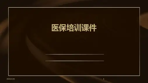2024版医保培训课件